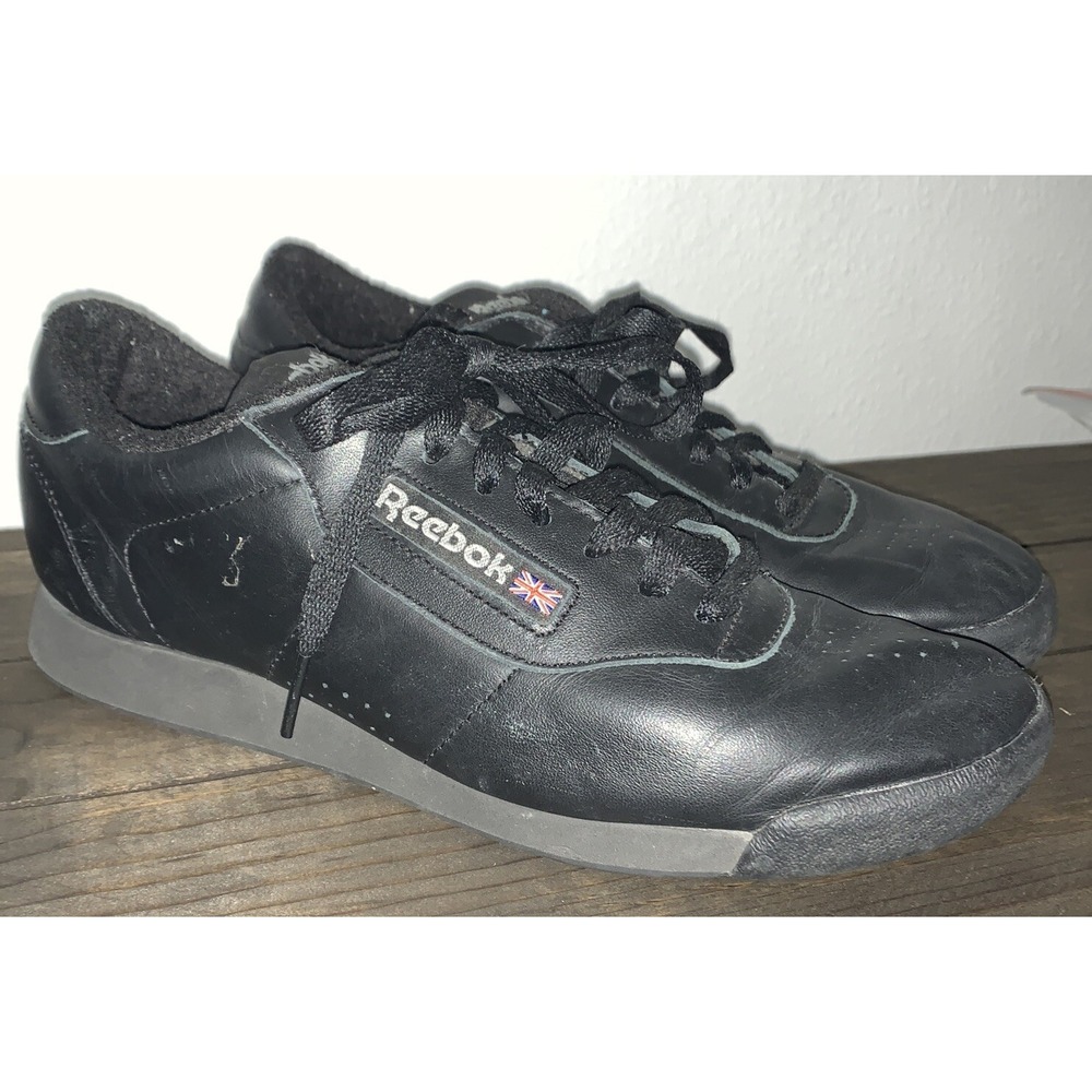 Reebok Classic Womens Black Athletic Sneakers Shoe Size 8